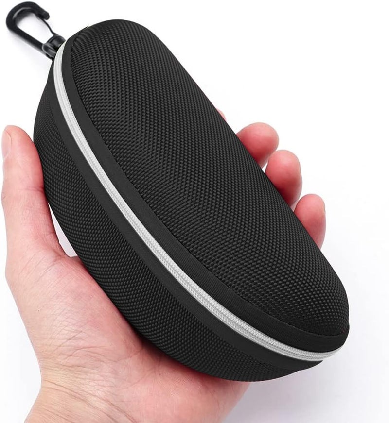 SteelFever 3pcs Zipper Hard Shell Sunglasses Case and Eyeglasses Case Portable Travel Glasses Case with Plastic Hook - Image 4